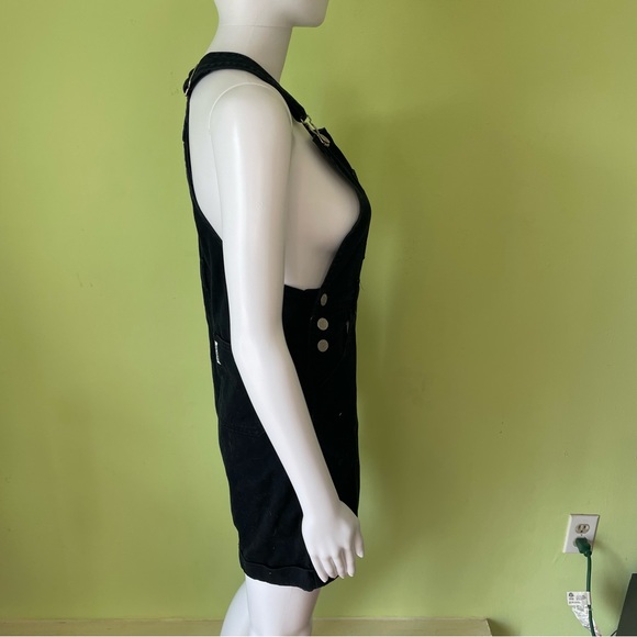 VINTAGE 90s NEW LEGENDS BLACK HOLOGRAPHIC PEOPLE OVERALLS SIZE XL RAVER TRENDY - Picture 4 of 7